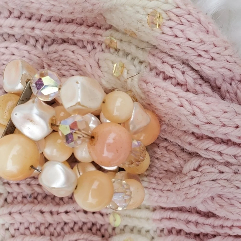 Vintage Moinlight Lucite &  Faux‎ Pearl Bracelet